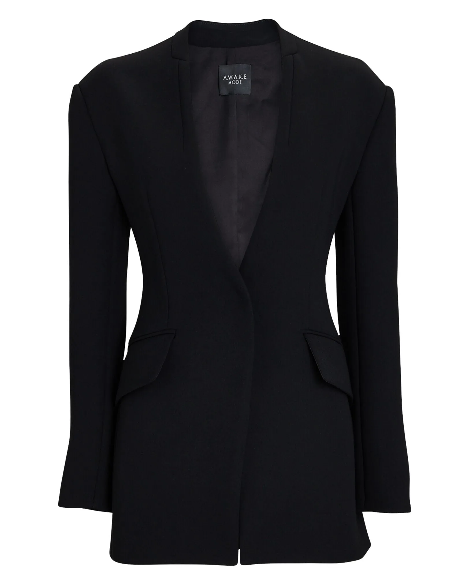 A.W.A.K.E. Mode Collarless Tailored Blazer