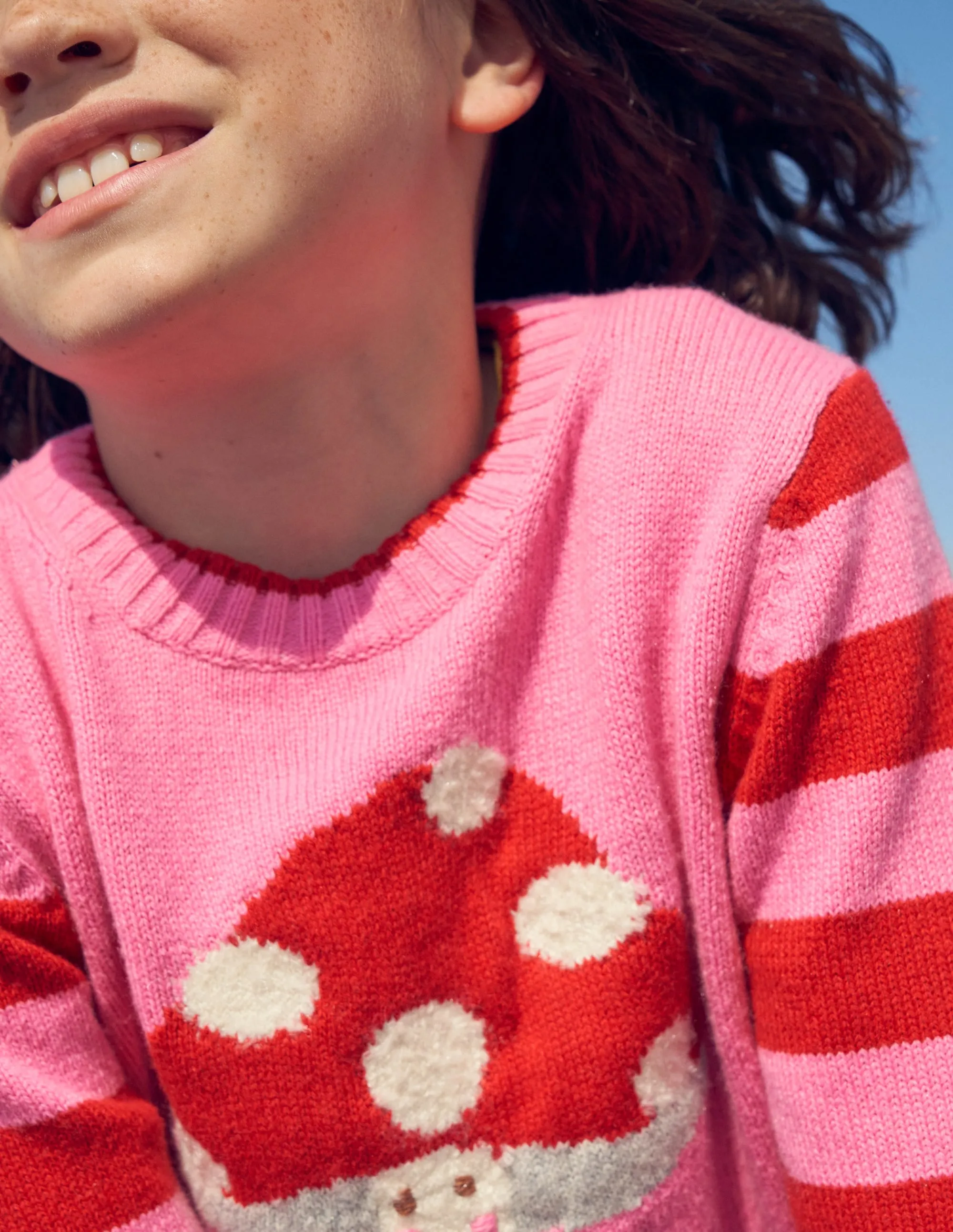 Boucle Toadstool Jumper-Azalea Toadstool