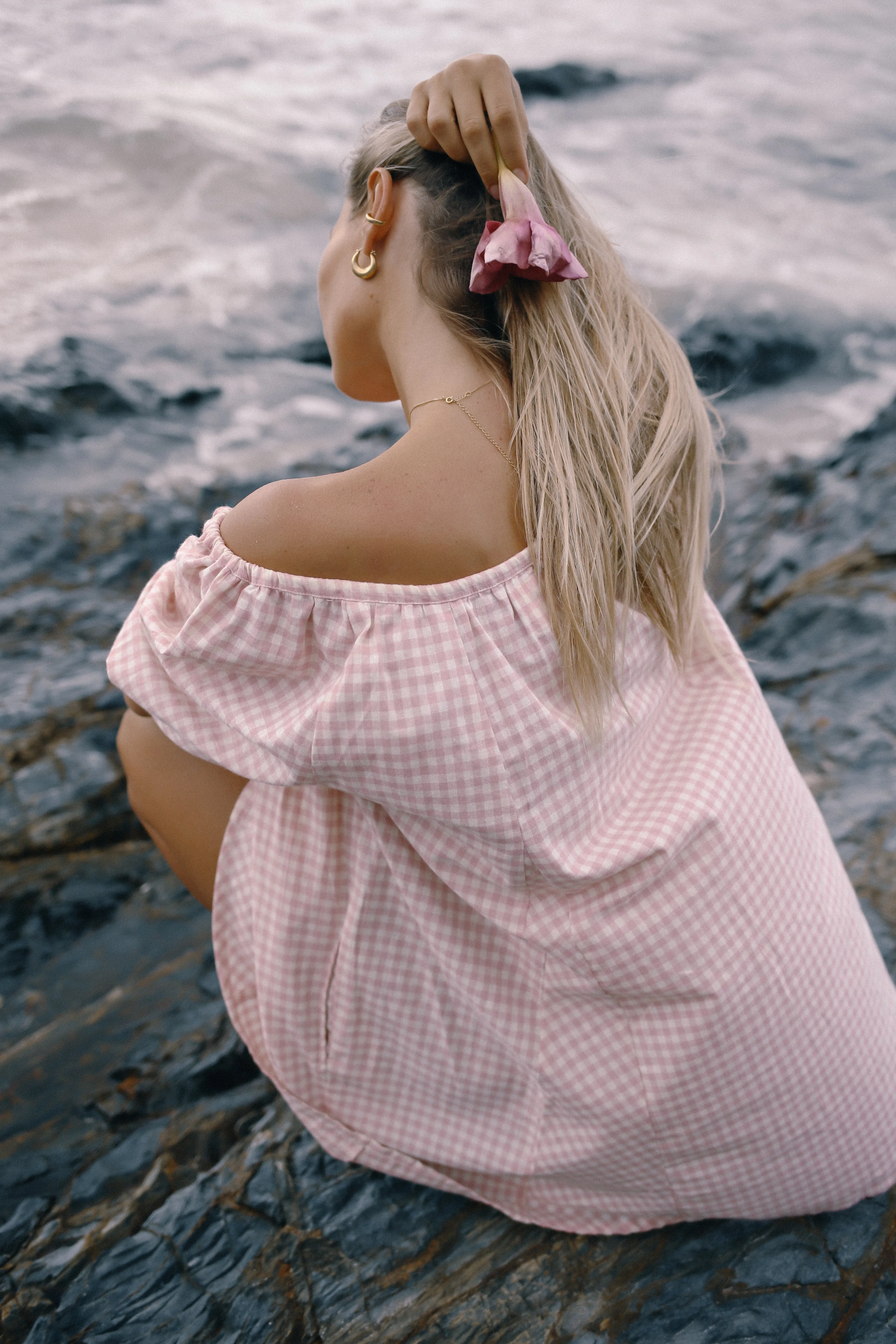 Chloe Dress Pink Gingham (PRE ORDER)