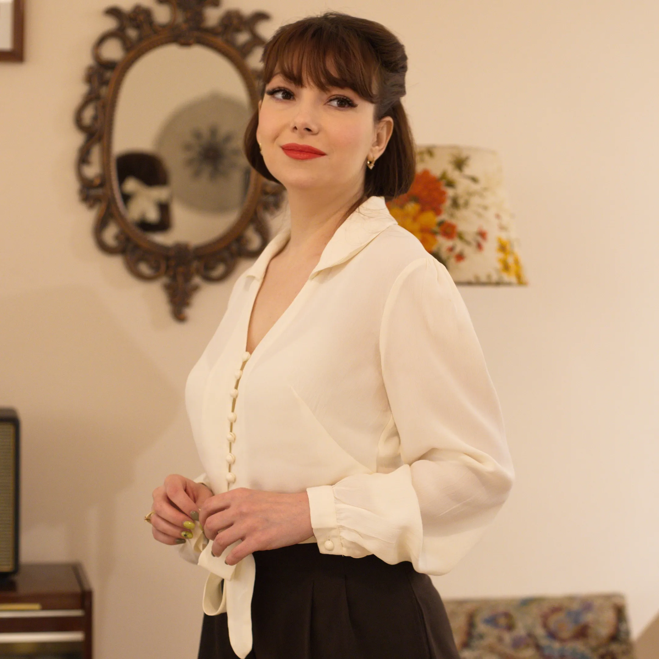 Clarice Blouse in Black Moonshine