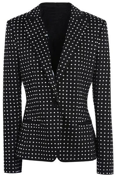 Crystal-Embellished Blazer