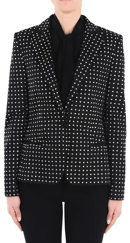 Crystal-Embellished Blazer