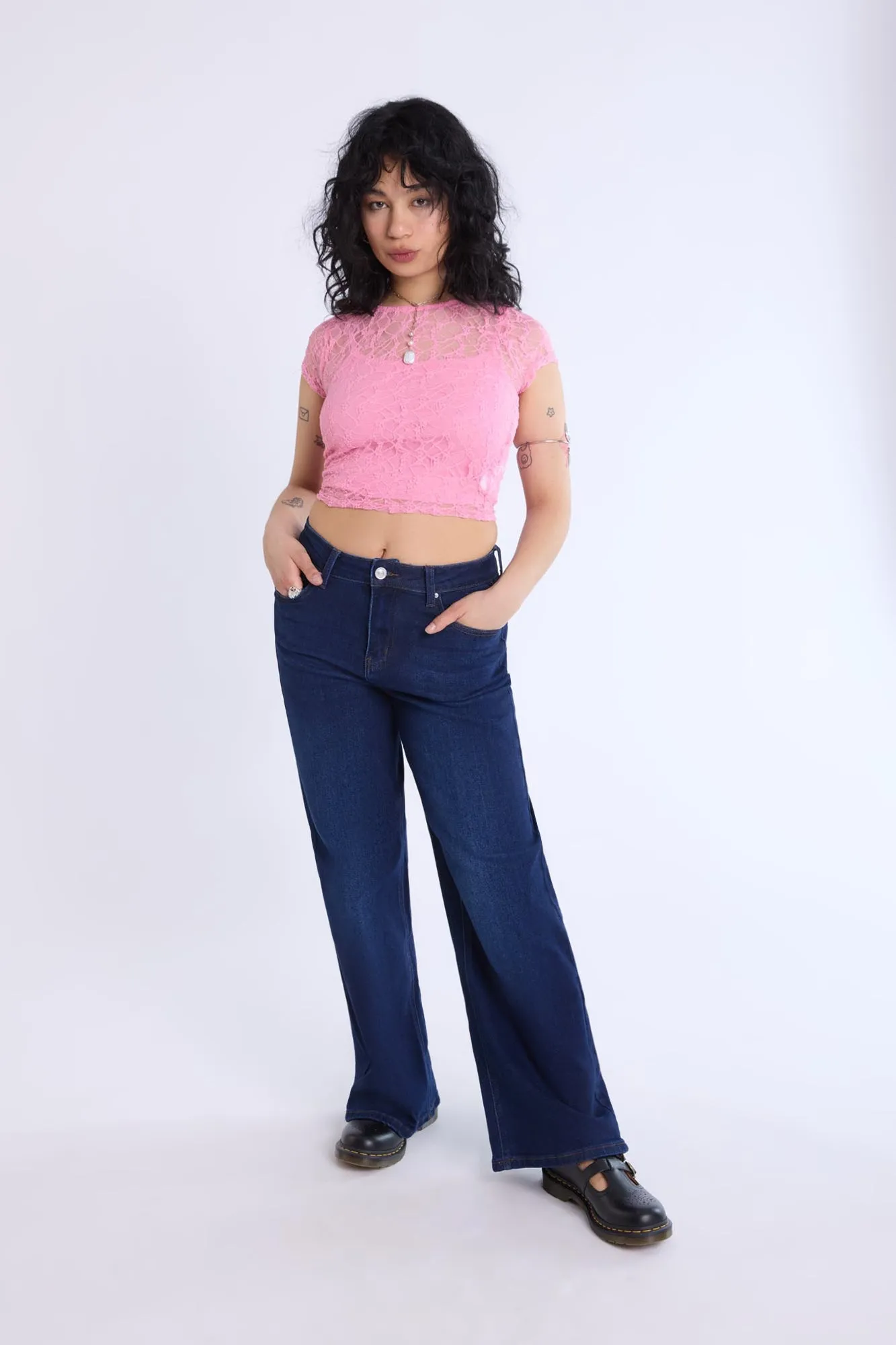 High-Rise Wide Leg Jeans