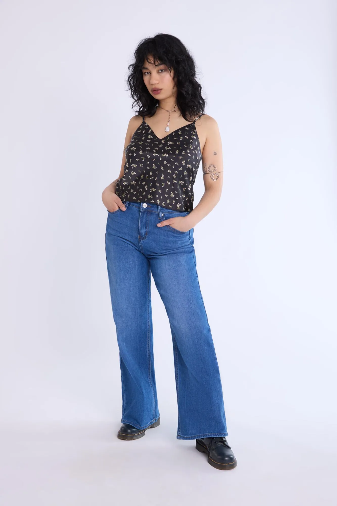High-Rise Wide Leg Jeans