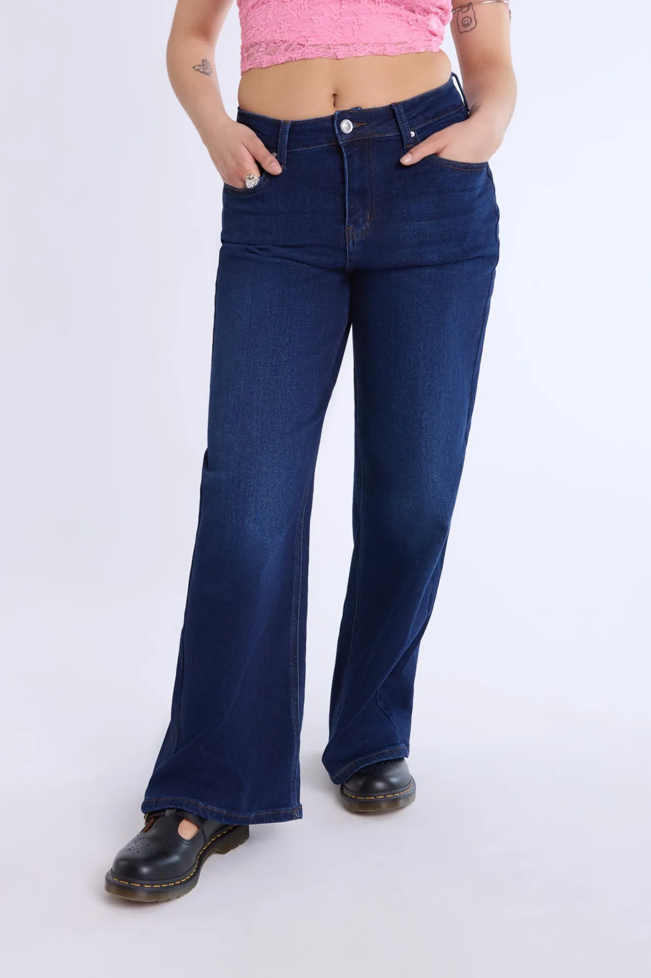 High-Rise Wide Leg Jeans