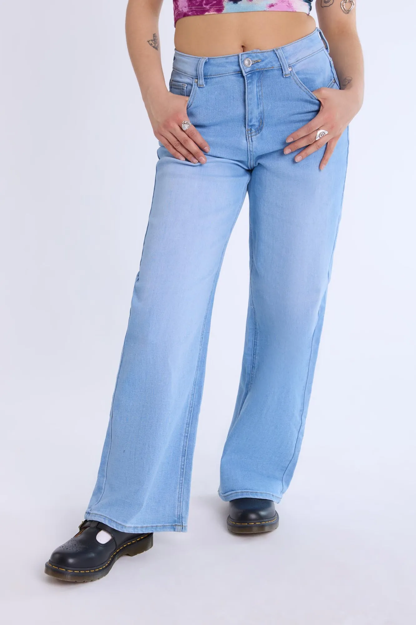 High-Rise Wide Leg Jeans