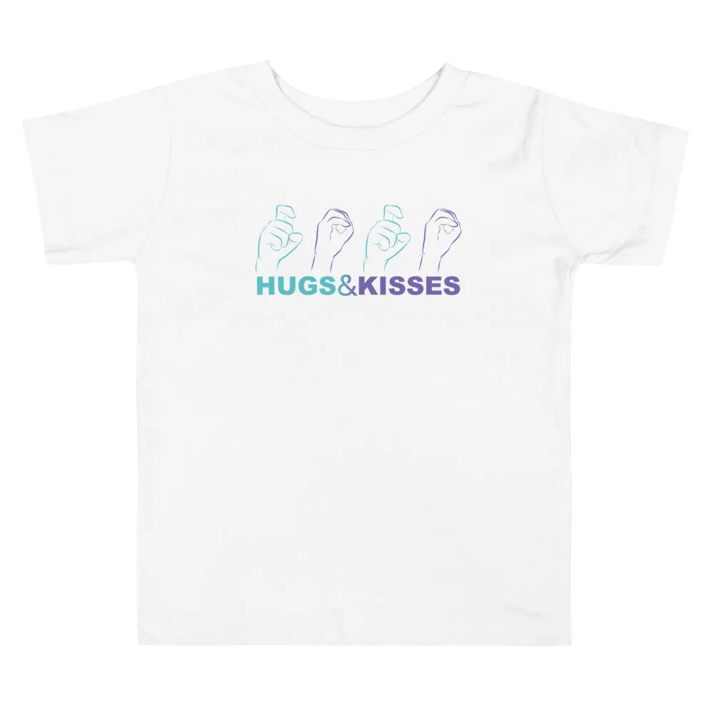 HUGS & KISSES Toddler Short Sleeve (Black & White) Tees