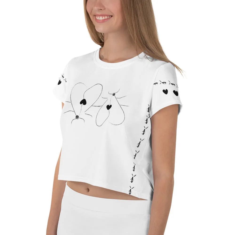 Hurt Print Crop Tee