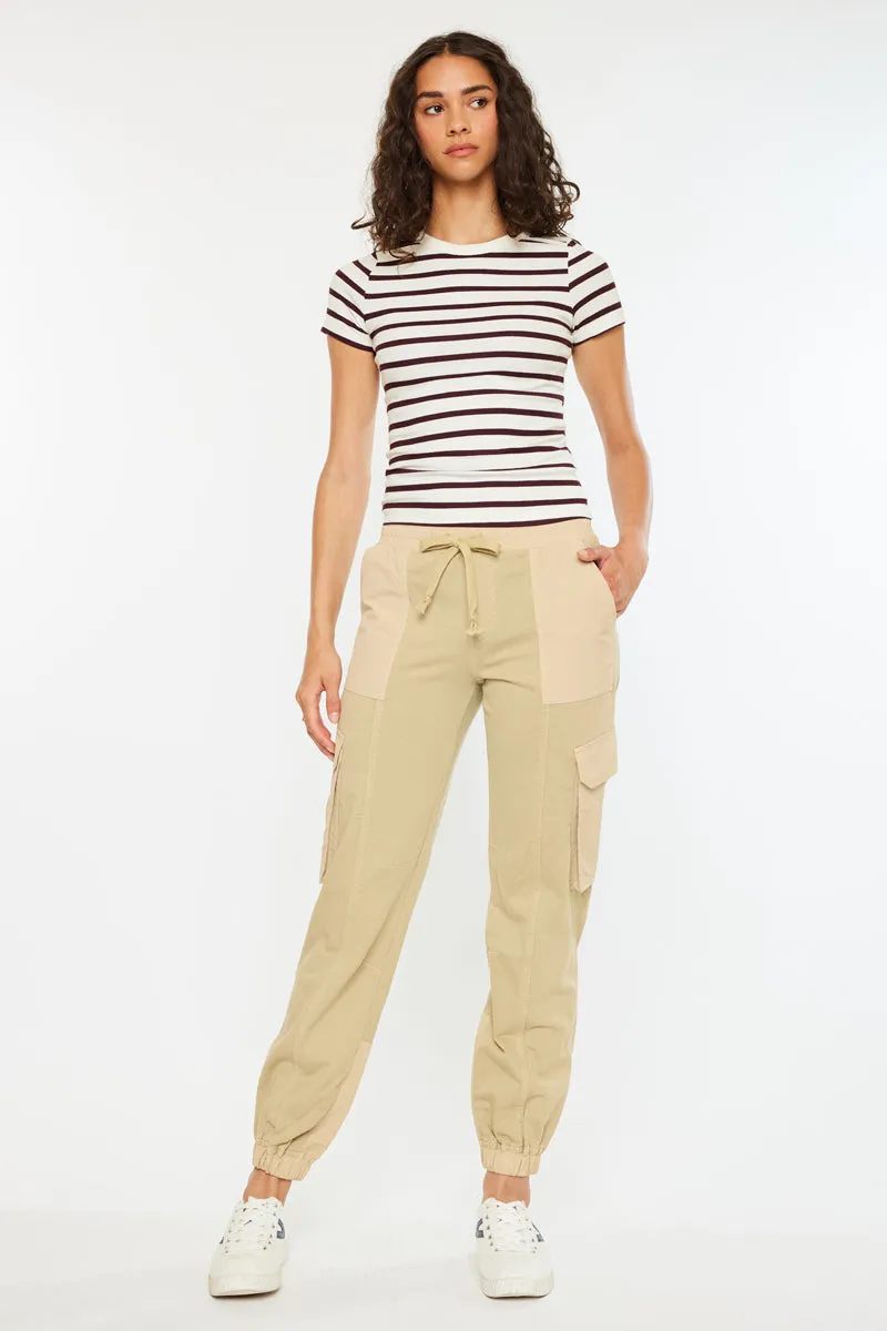 Jacie High Rise ColorBlock Knit Joggers