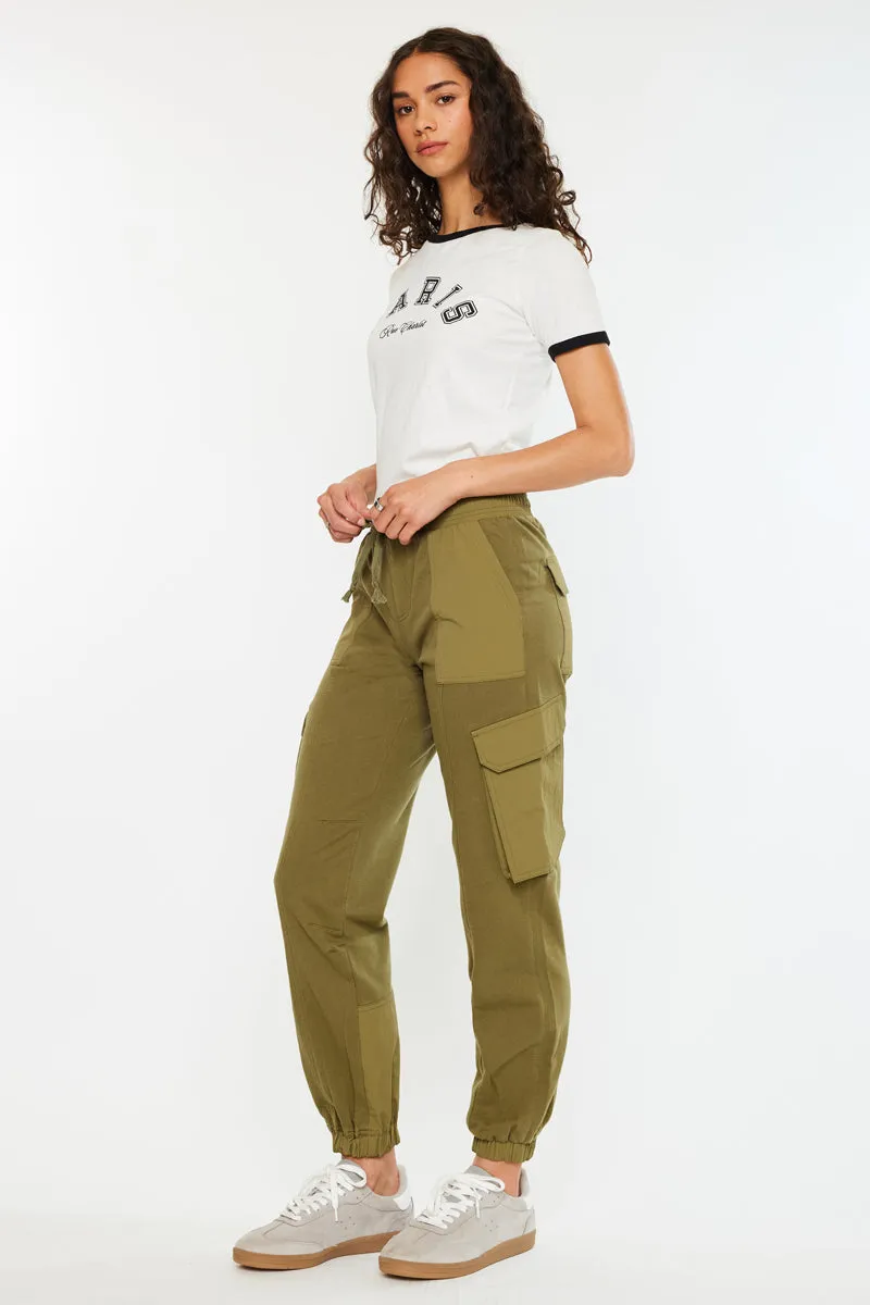 Jacie High Rise ColorBlock Knit Joggers