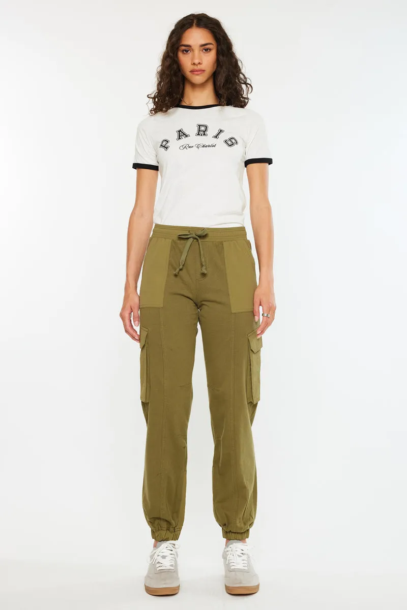 Jacie High Rise ColorBlock Knit Joggers