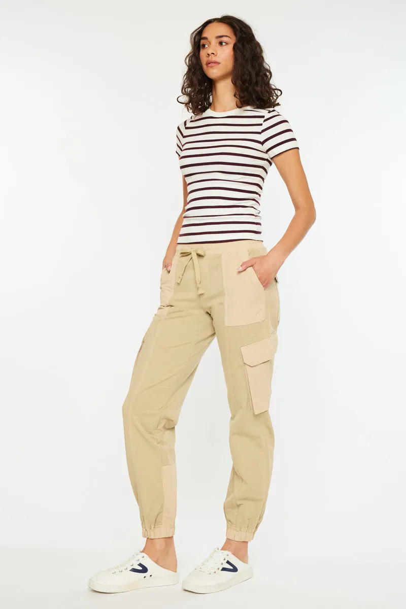 Jacie High Rise ColorBlock Knit Joggers