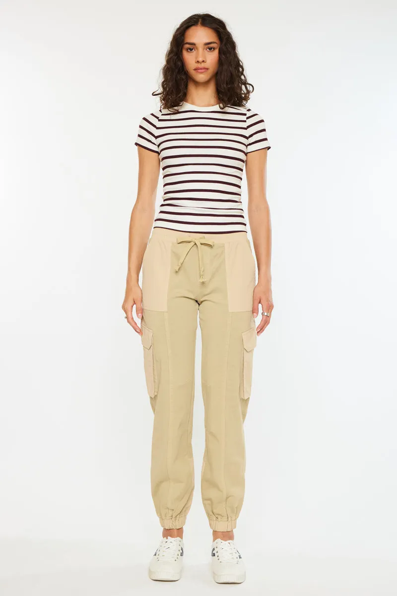 Jacie High Rise ColorBlock Knit Joggers