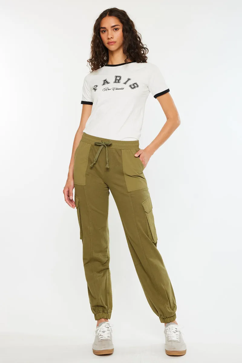 Jacie High Rise ColorBlock Knit Joggers