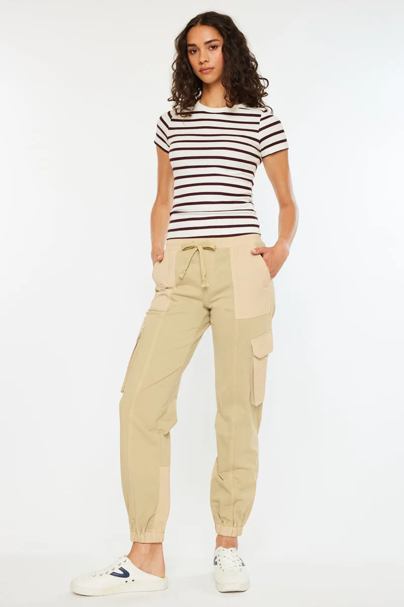 Jacie High Rise ColorBlock Knit Joggers