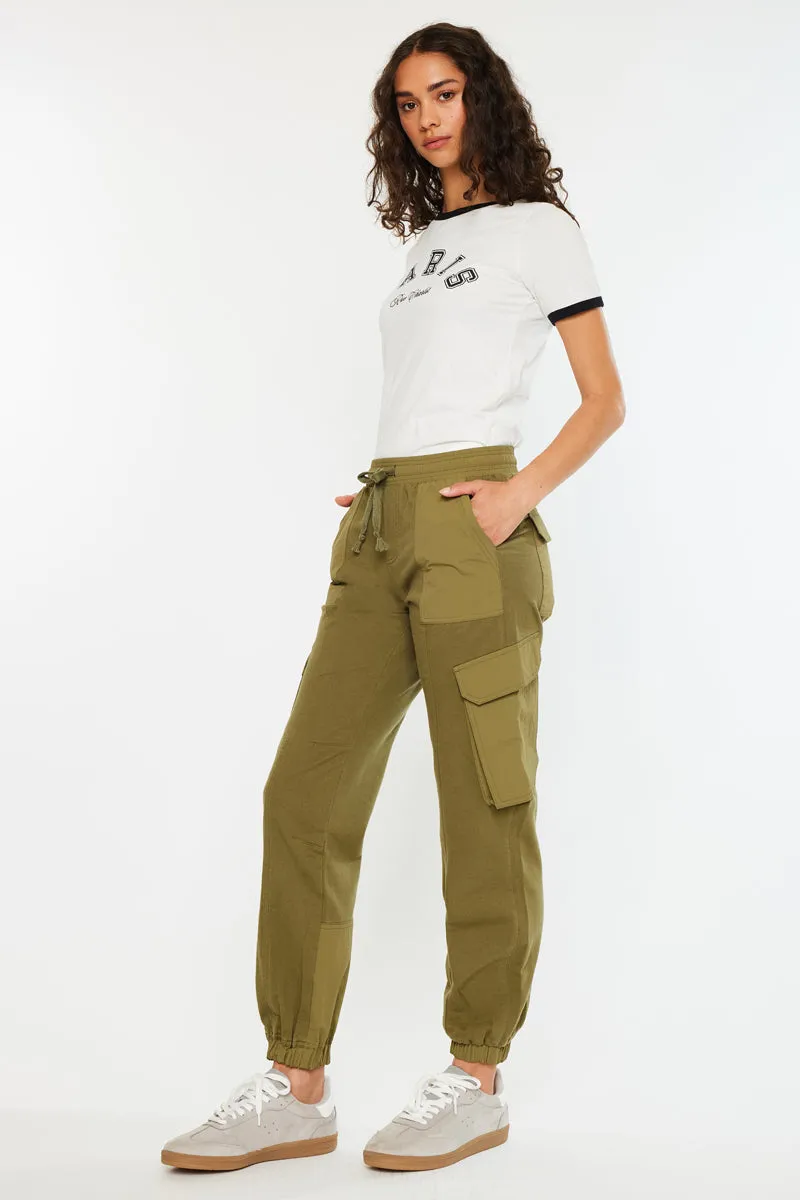 Jacie High Rise ColorBlock Knit Joggers