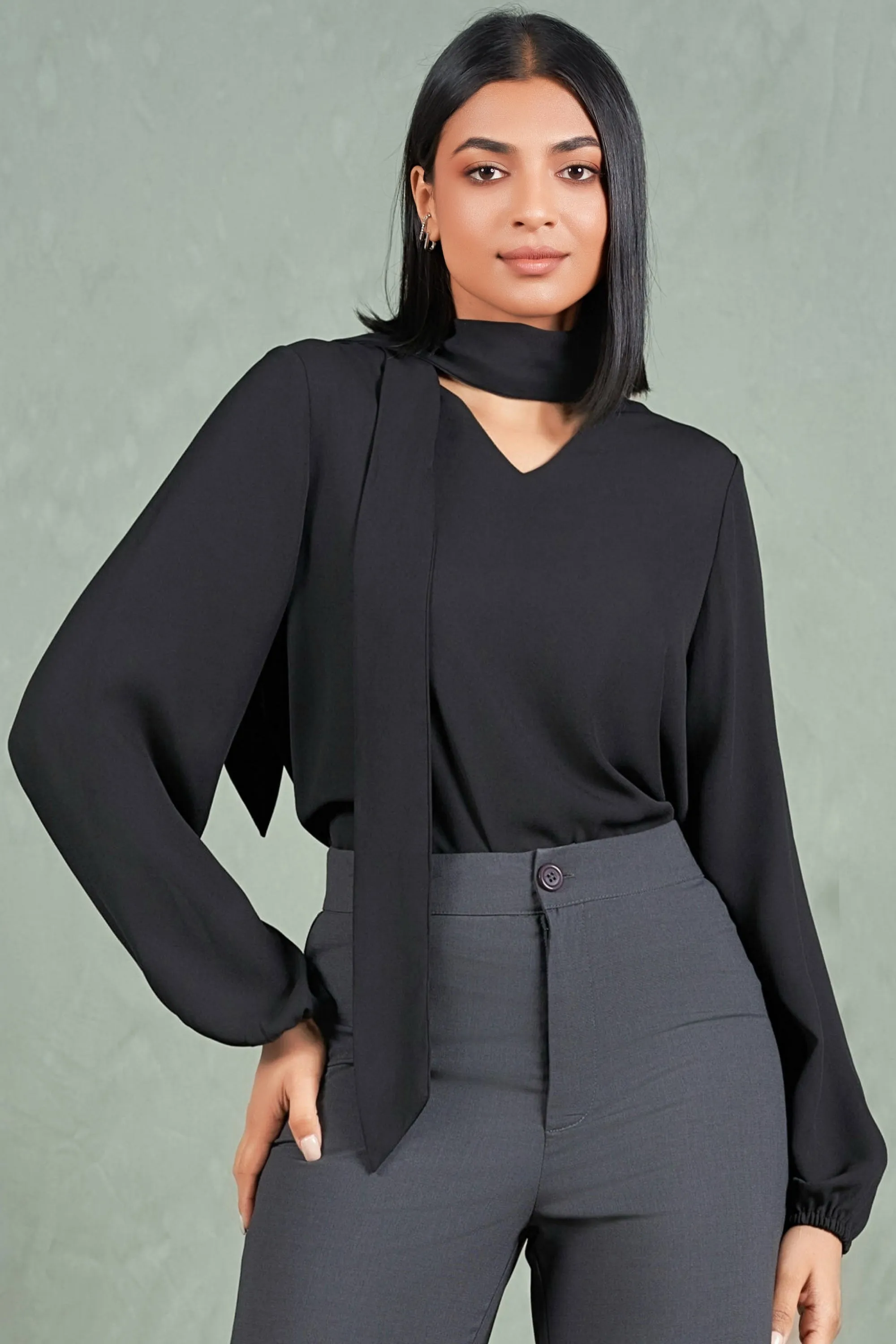 Long Sleeve Lapel Top