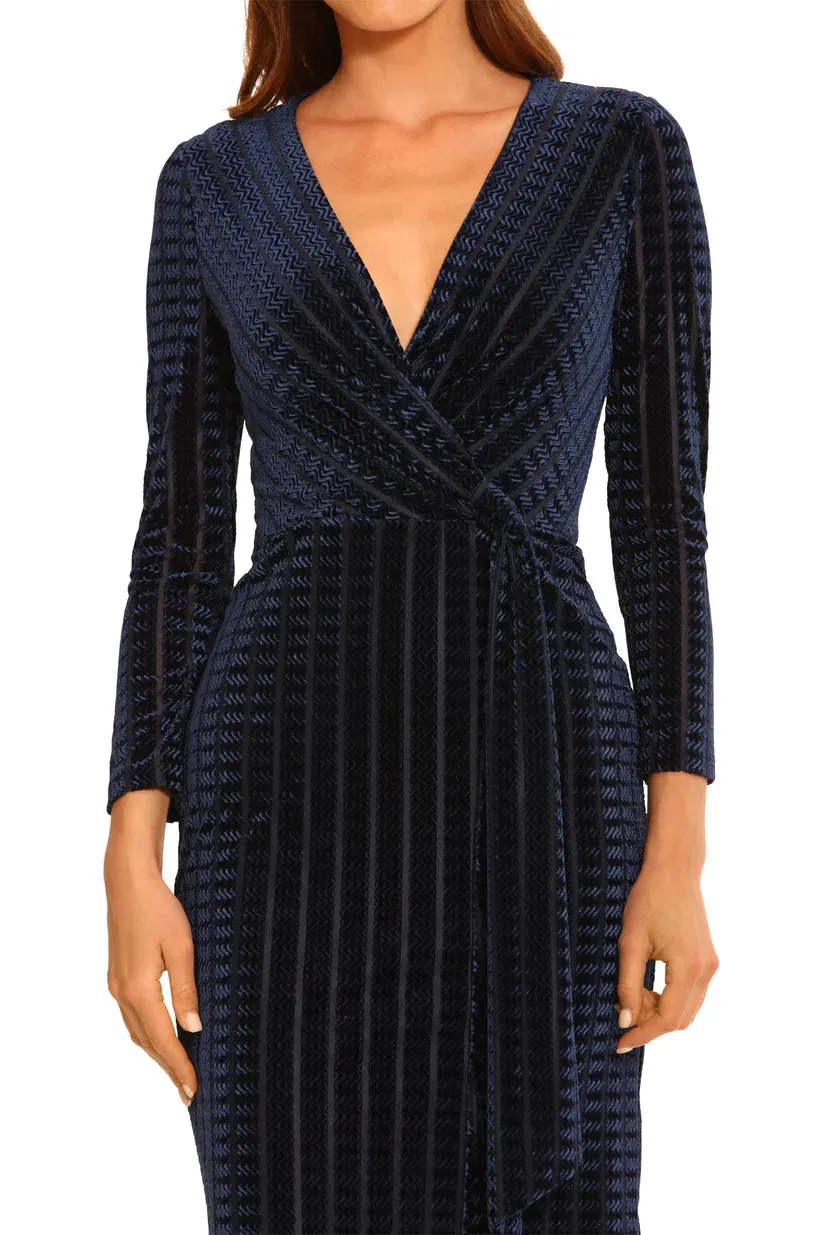 Maggy London Lysandra Blue Velvet Dress