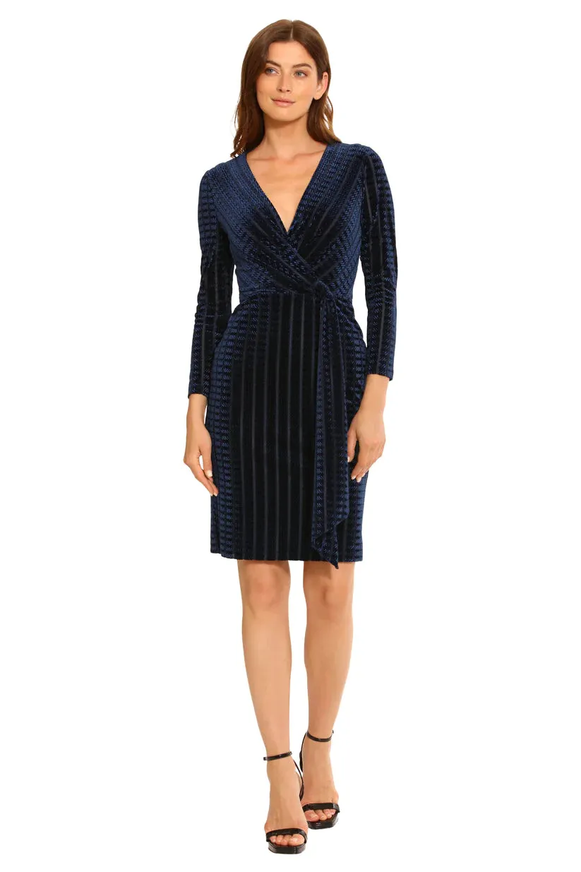 Maggy London Lysandra Blue Velvet Dress