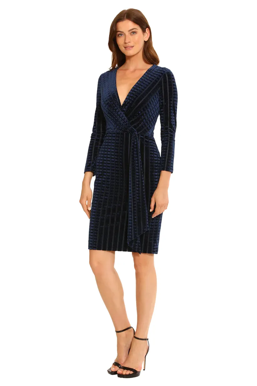 Maggy London Lysandra Blue Velvet Dress