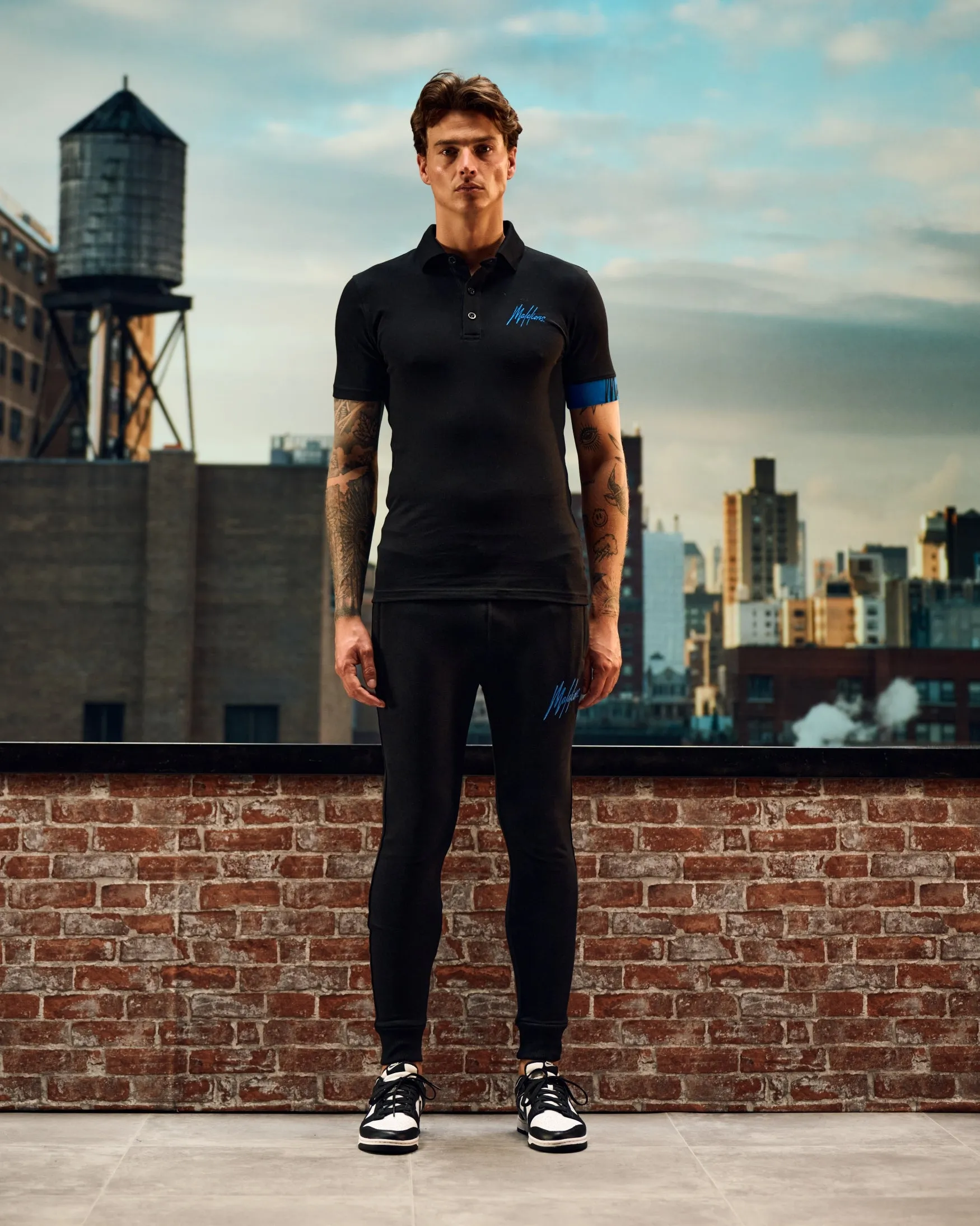 Malelions Men Captain Polo 2.0 | Black/Cobalt