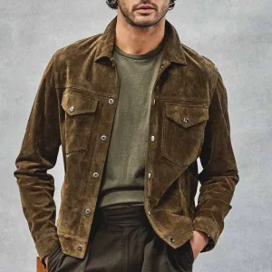 Mens Corduroy Jacket  Regular Fit  Vintage Style  Button-Up  Chest Pockets