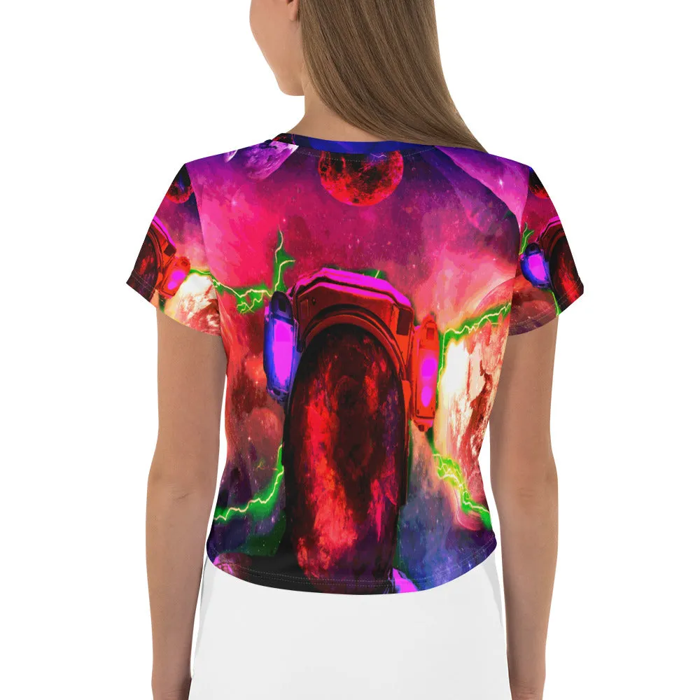 Nebula Women's All-Over Print Crop Tee