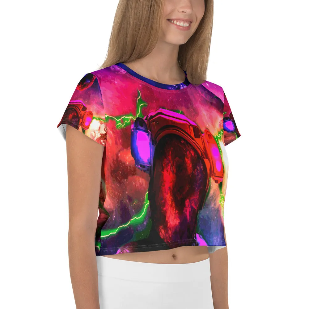 Nebula Women's All-Over Print Crop Tee