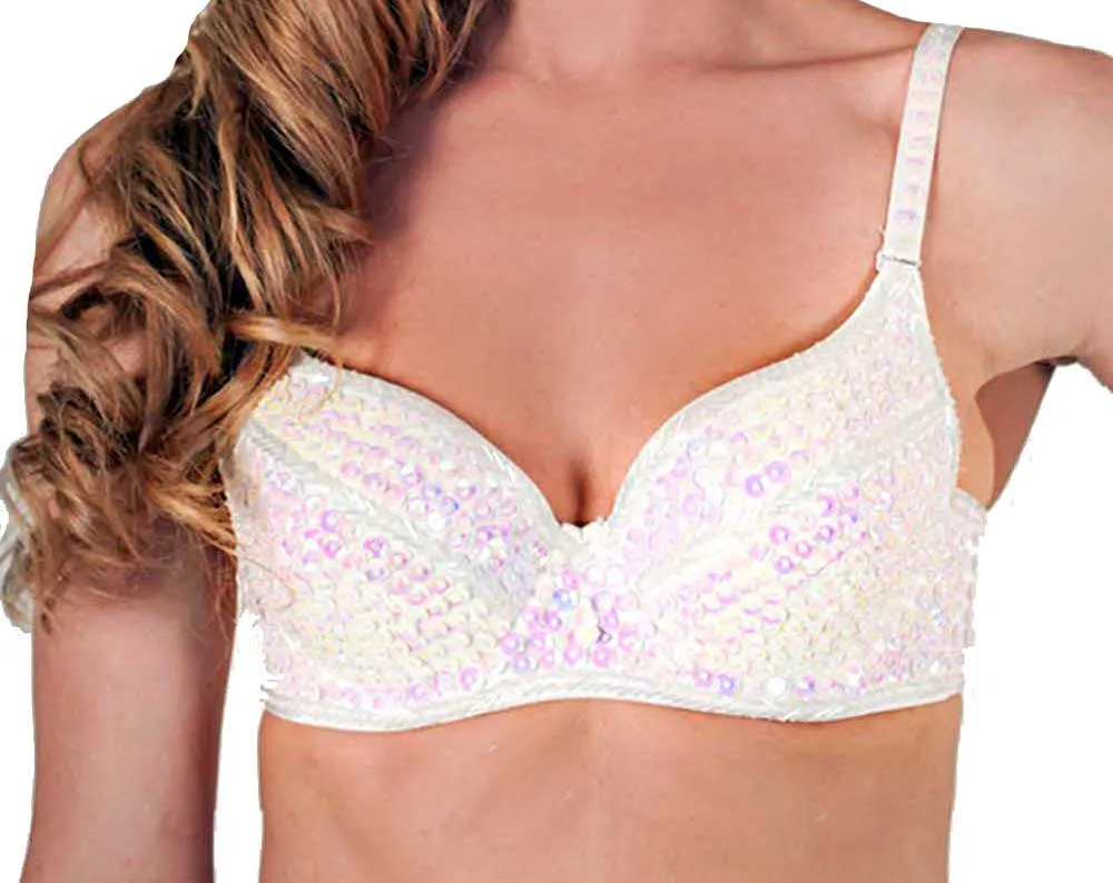 Sequin Cabaret Bra with Beaded Accents
