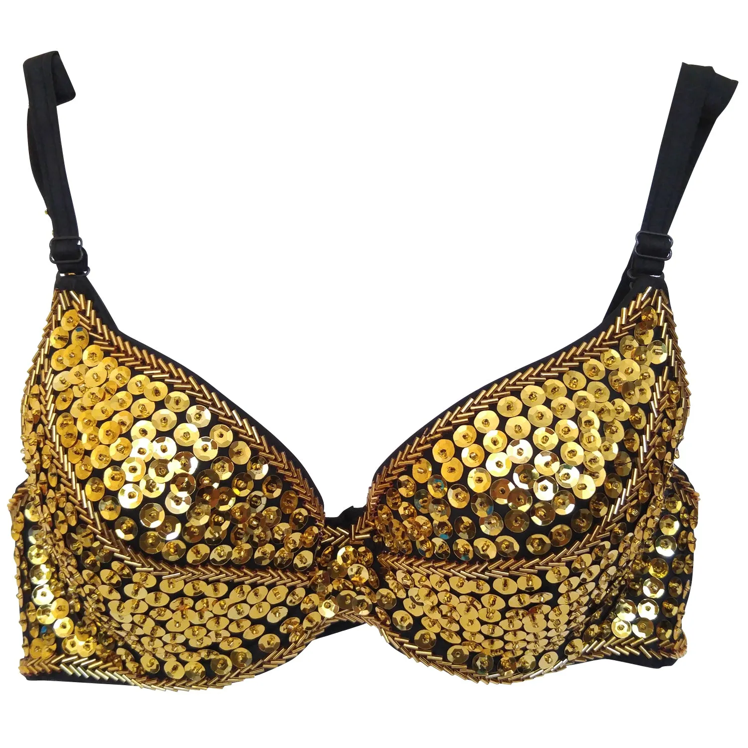 Sequin Cabaret Bra with Beaded Accents
