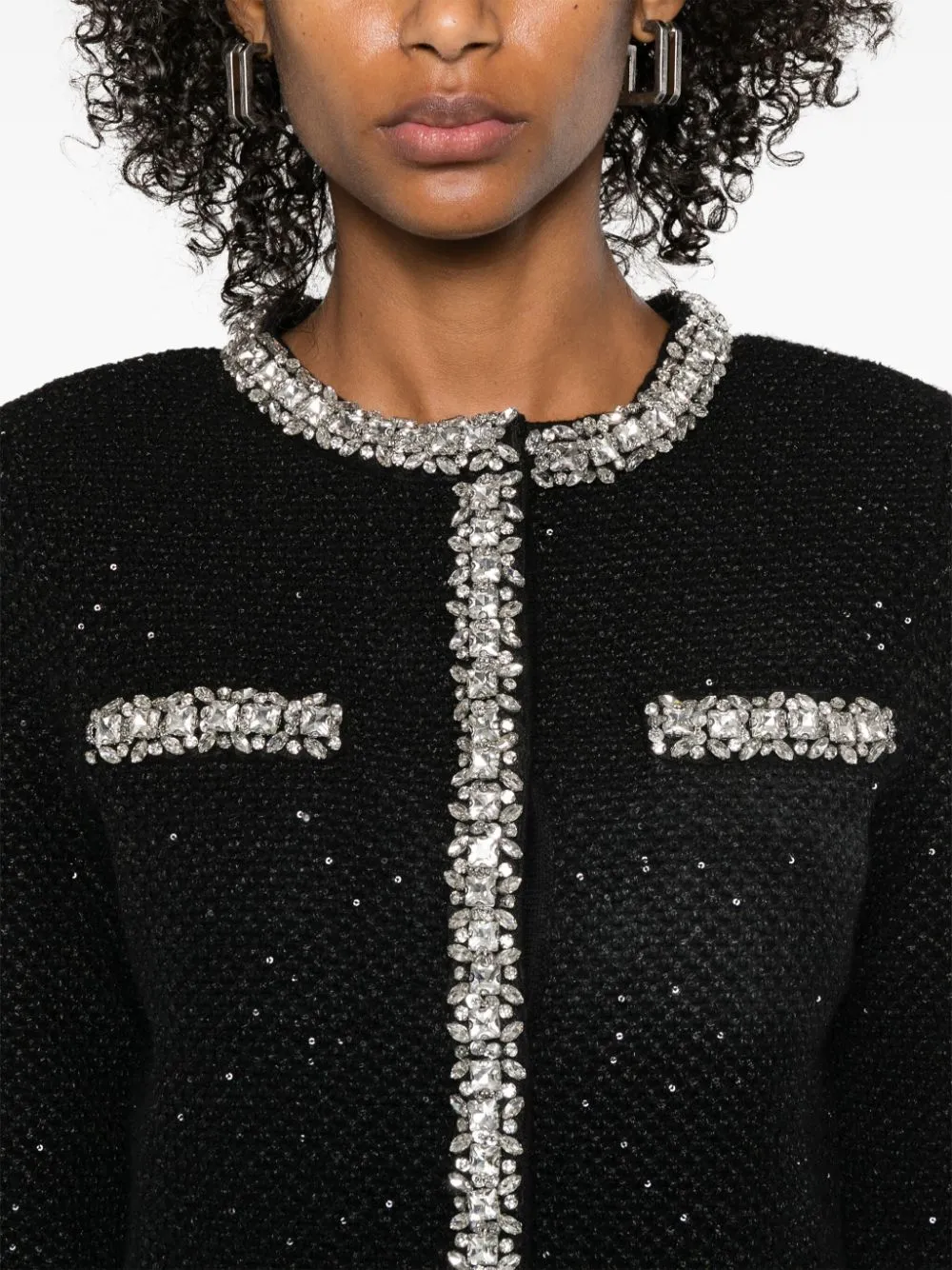 sequin-knit jacket
