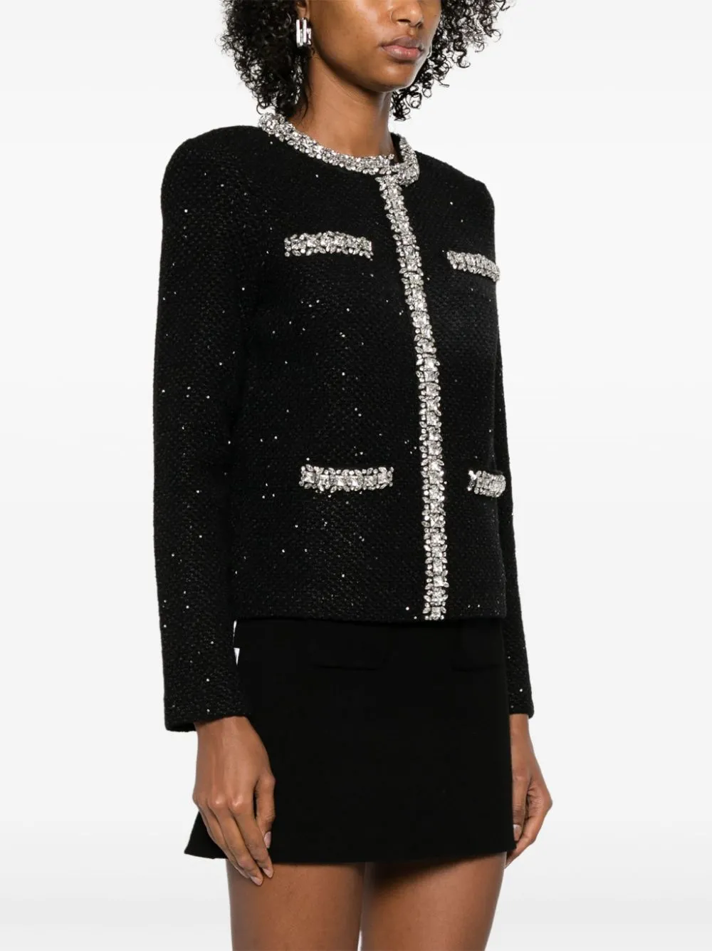 sequin-knit jacket