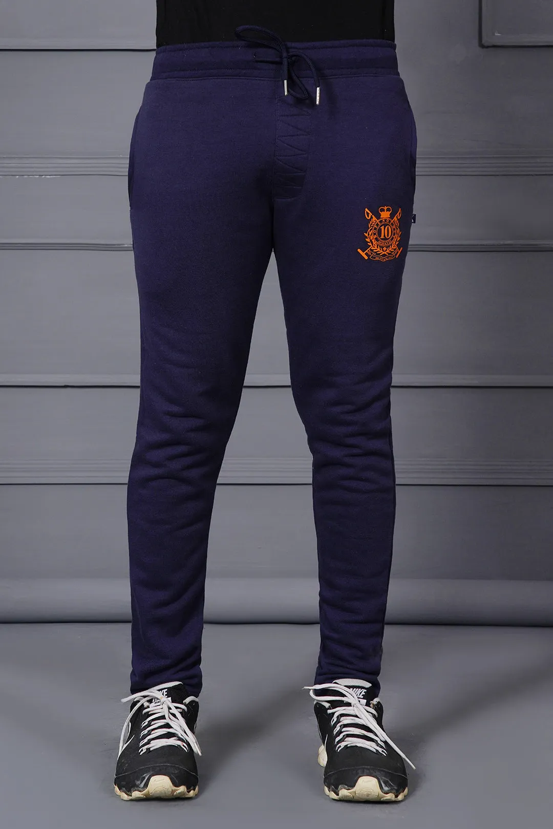 Solid Navy Men Trouser