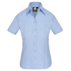 The Classic Ladies Oxford S/S Blouse | Sky