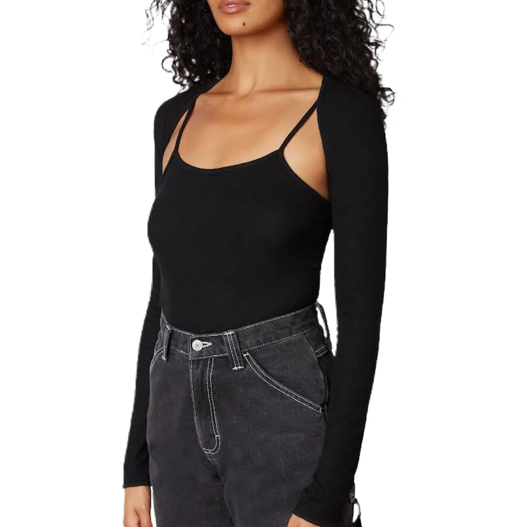 Two-Piece Ballet Twin Set - Black.