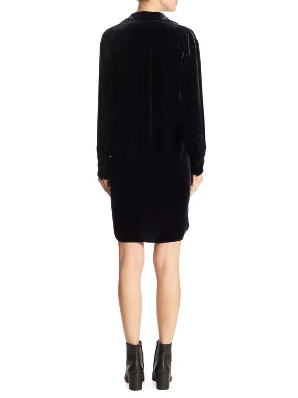 Vince Velvet Shirt Dress